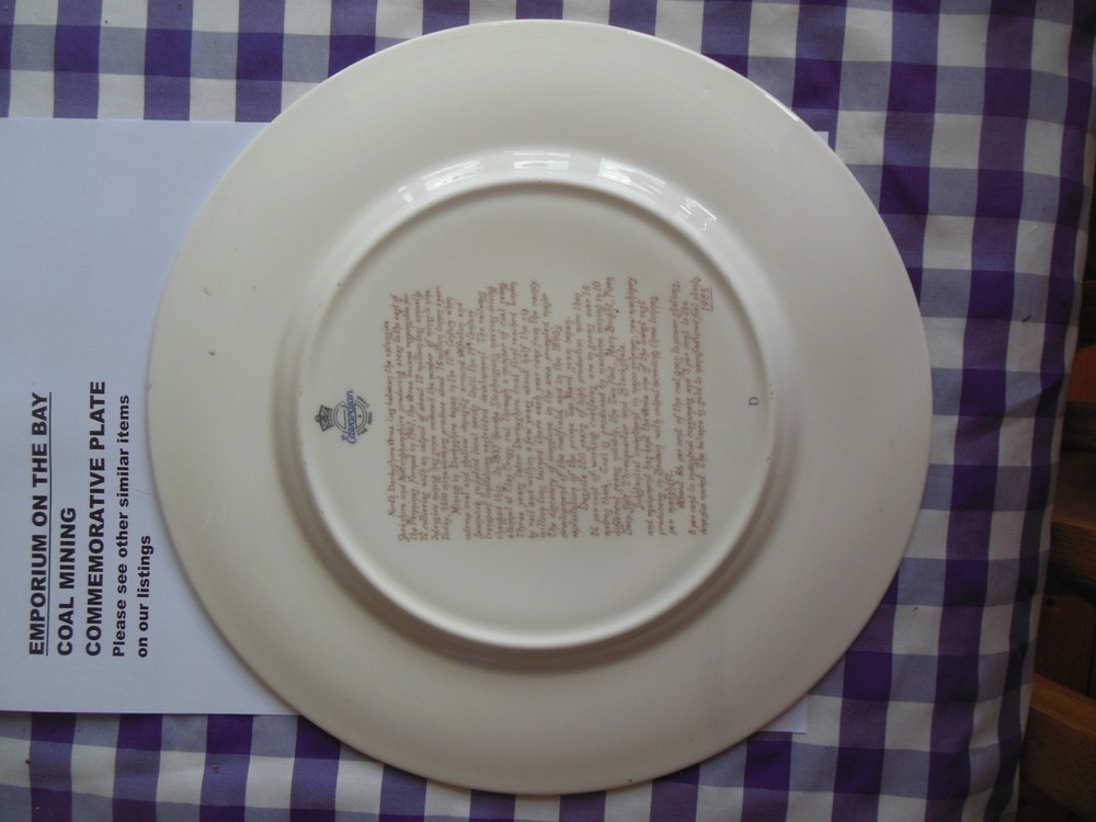 North Derbyshire Area Coal Mining Commemorative Plate