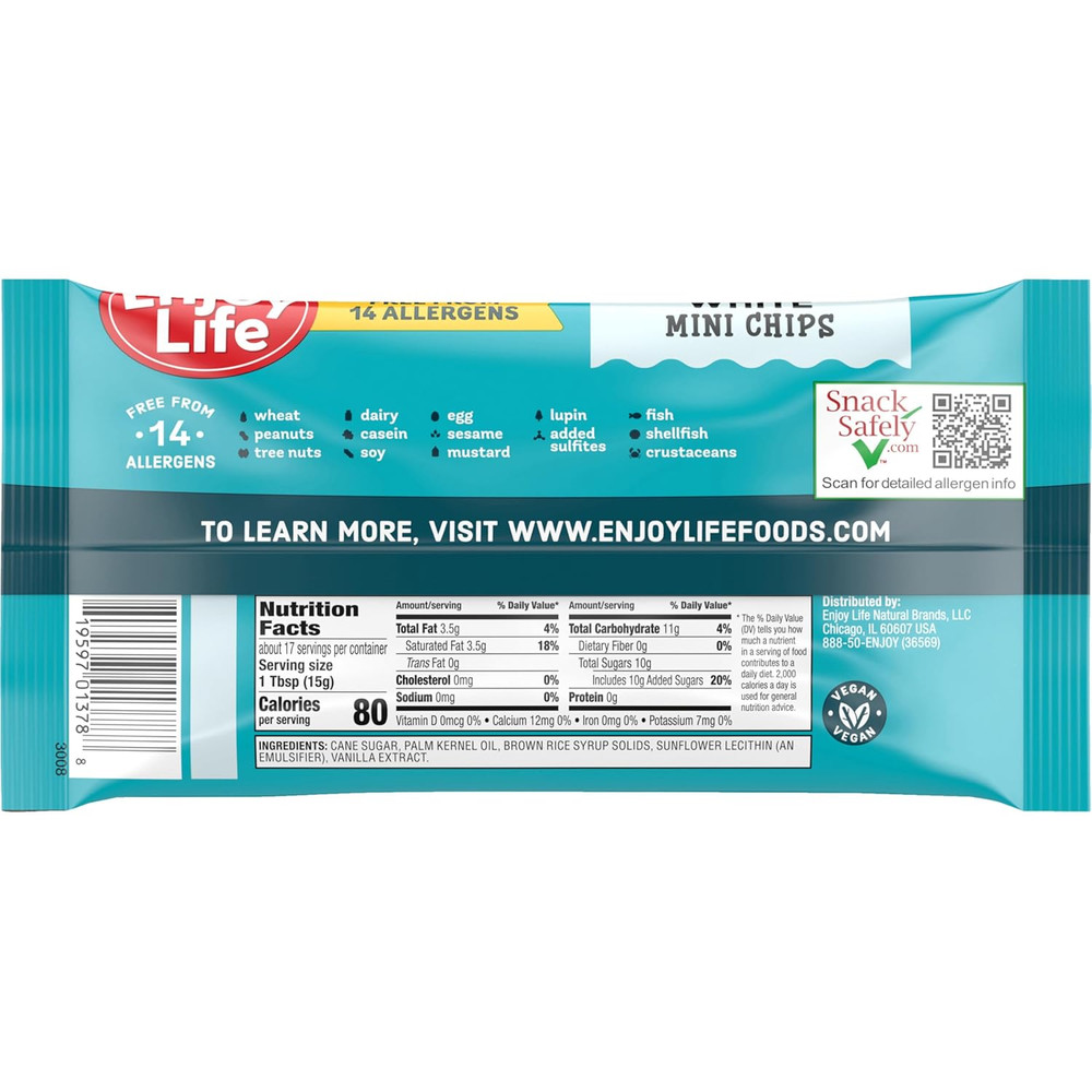 Baking White Chocolate Mini Chips, 9Oz Bag