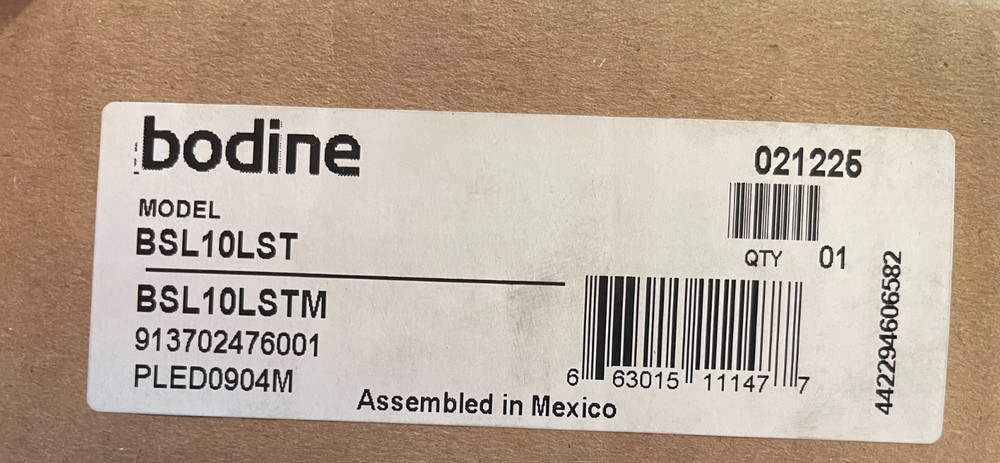 Bodine BSL10LST Self Testing LED Emergency Lighting Driver Class 2 Output New