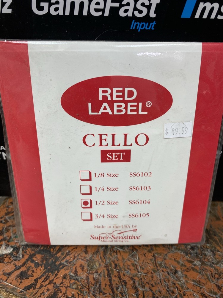 Red Label 6104 Super Sensitive Cello String 1/2 Size