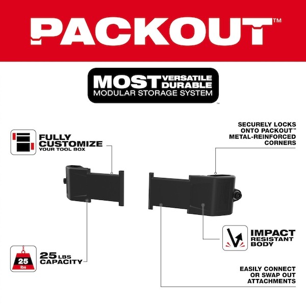 Milwaukee Tool 48-22-8601 Packout(Tm) Tool Box Attachment Mount