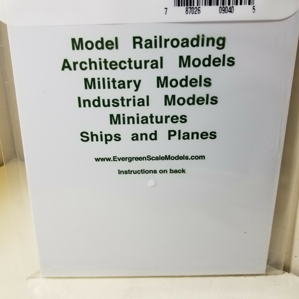 Plain White Sheets (2) 6" x 12" .040" Thick Evergreen Scale Models Plastic 9040