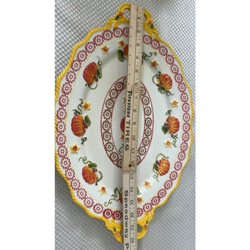 Temp-Tations by Tara Old World Pumpkin Serving Tray