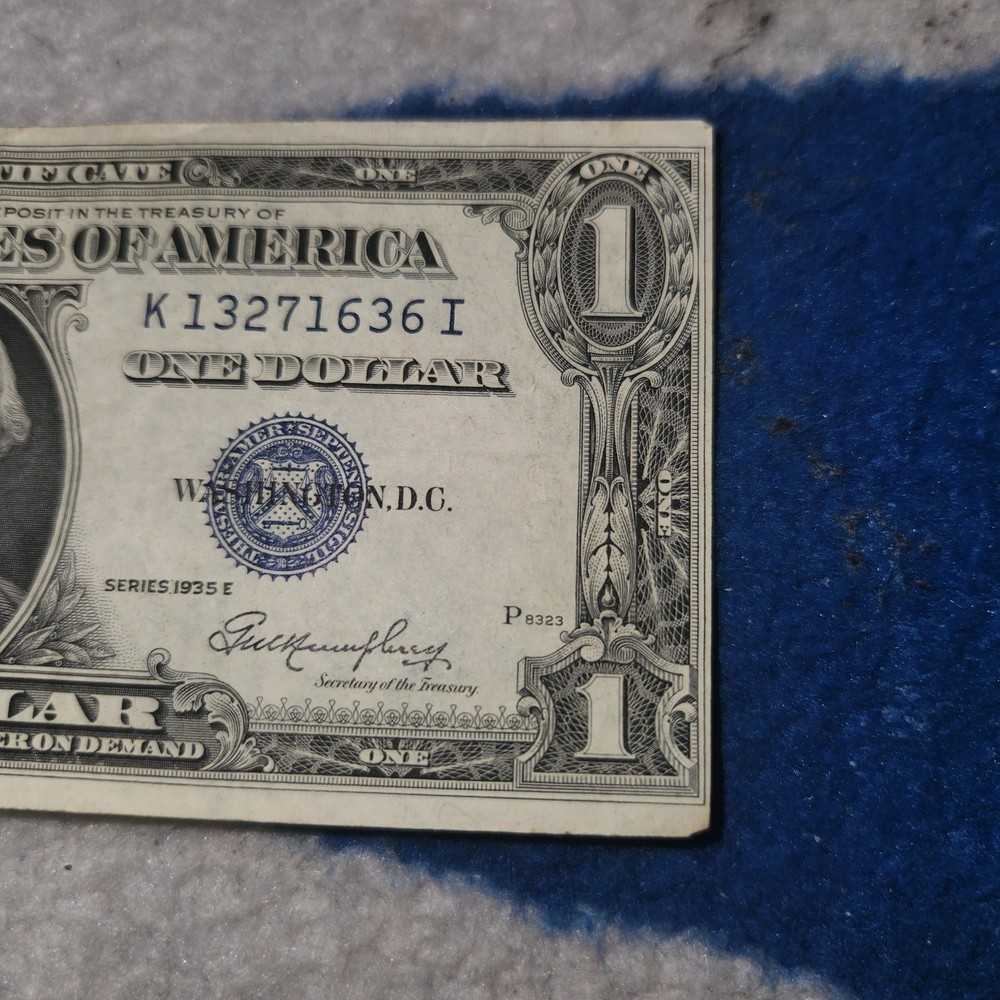 1935 $1 Silver Certificates, Series E Off Cut Error Misprint Rare