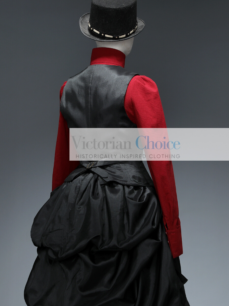 Victorian Steampunk Dark Fantasy Gothic Girl Bustle Dress Comic Con Costume 708