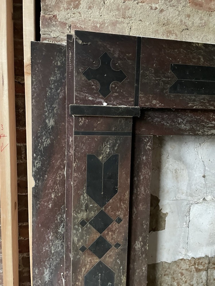 Circa 1890 Soapstone Fire Place Complete Set