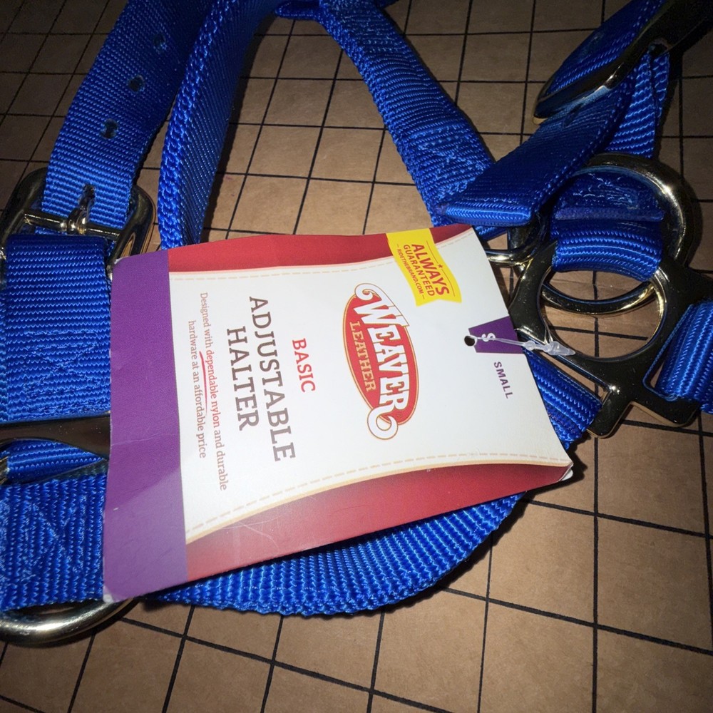 Weaver Basic Adj Halter w/Snap Size Small Blue Color