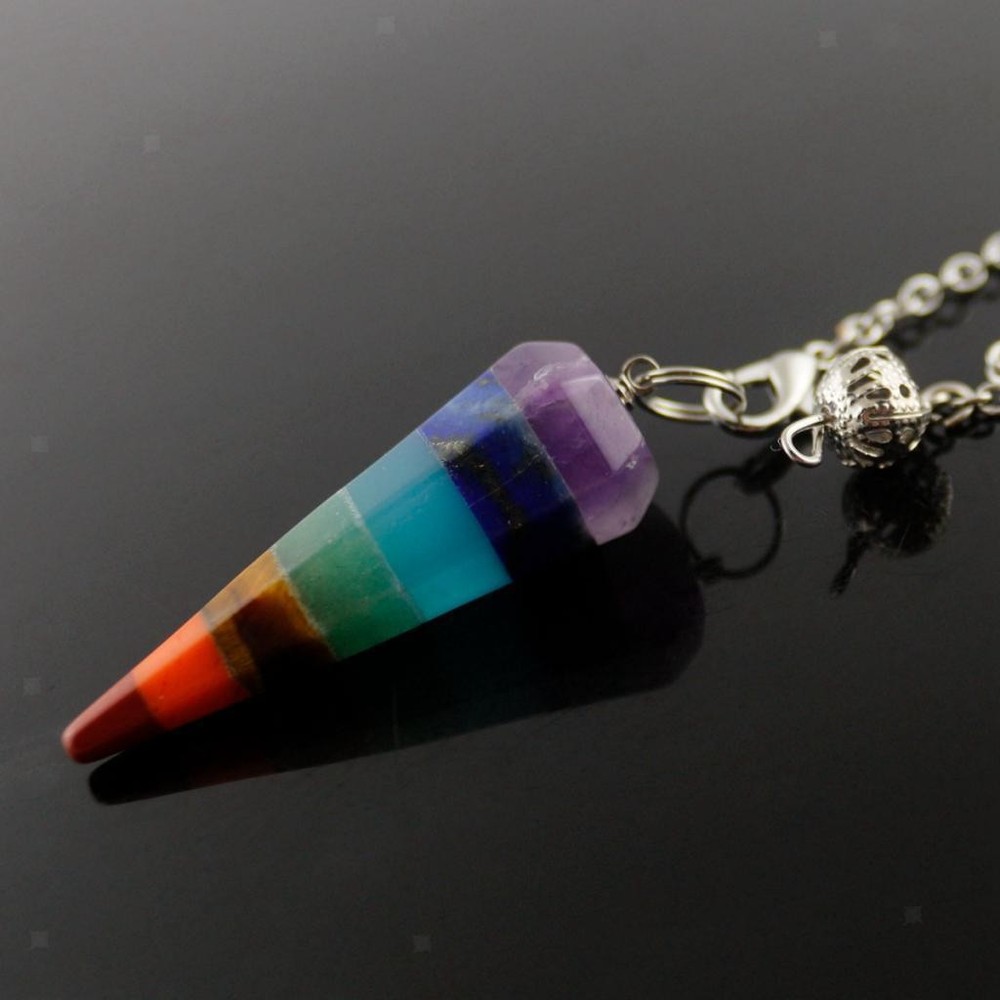 Natural Gemstone Dowsing Divination Pendulum