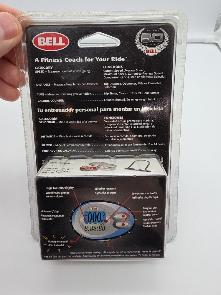 Bell SpinFit 14 Function Bicycle Speedometer w Speed Distance Time Calorie Count