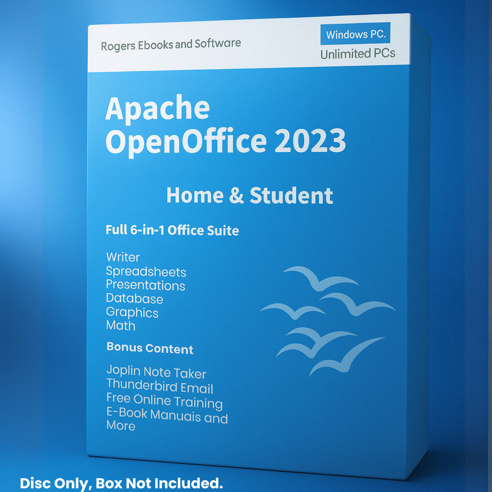 Open Office 2023 Home & Student Edition Full Version DVD Lifetime for Windows PC