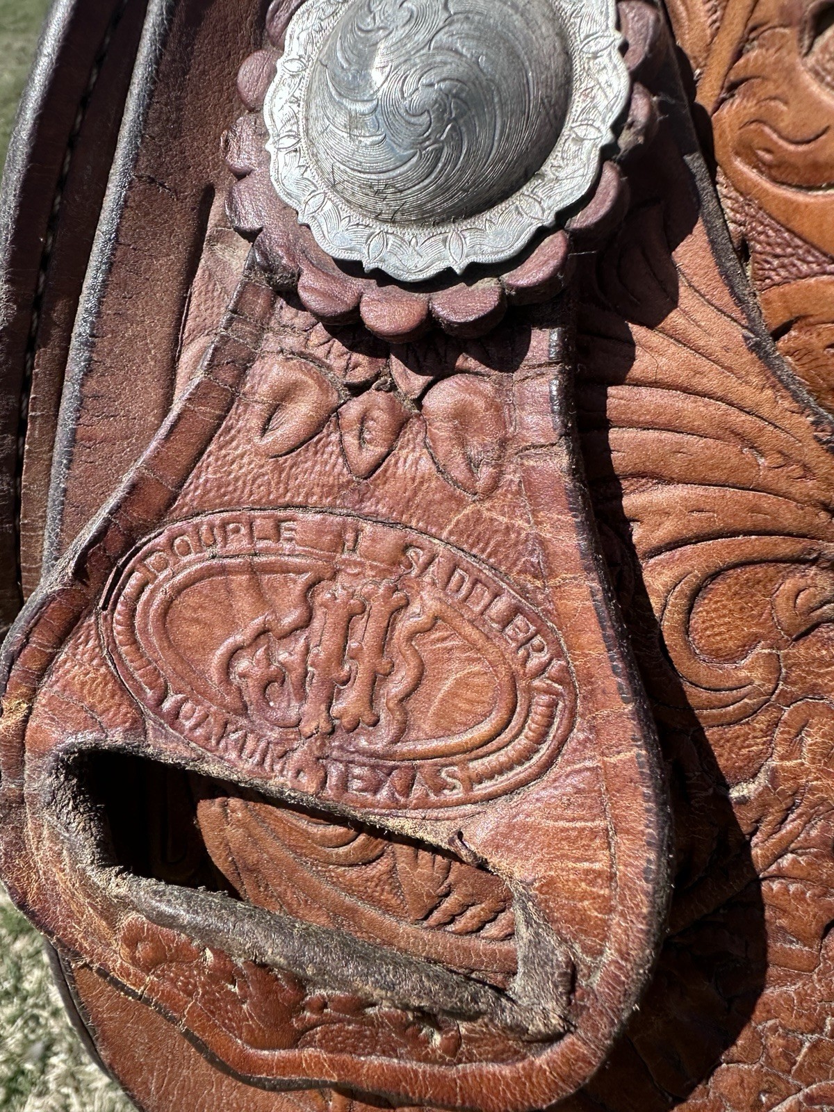 15.5” Double J Saddlery rope saddle, Western, leather