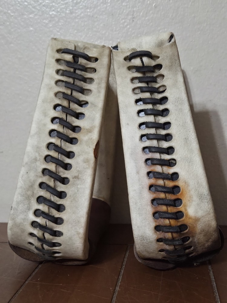 Rawhide Covered Western Horse Saddle Stirrups
