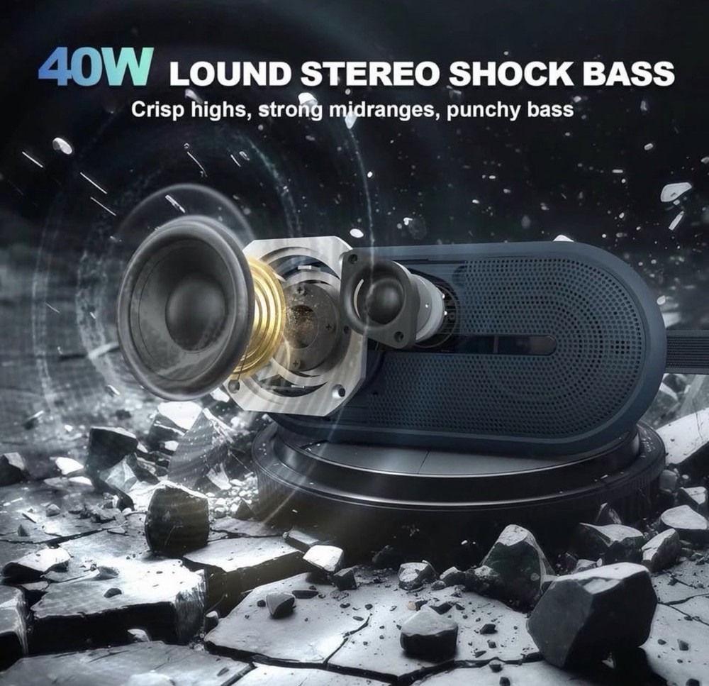 SOWO Wireless Portable Small Speaker, Bluetooth Speaker, Blue