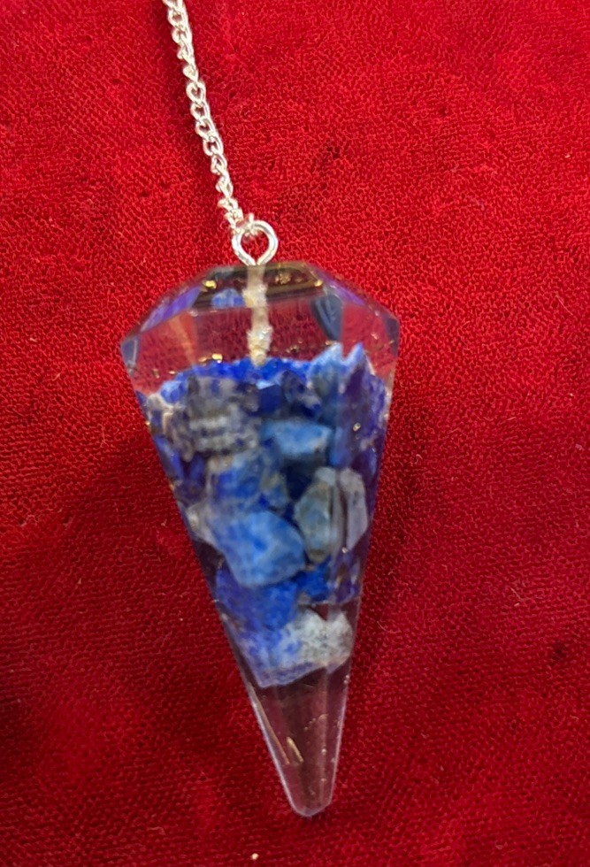 Lapis Orgonite pendulum
