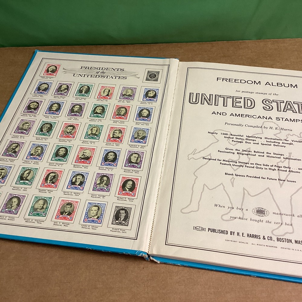 1970 H.E. Harris Freedom Stamp Album for the United States, no stamps