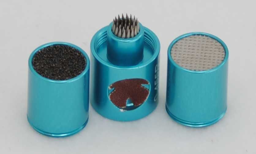 TIP MASTER 6-in-1 Cue Tip Tool - Pool Billiards Shaper/Scuffer/Tapper - BLUE