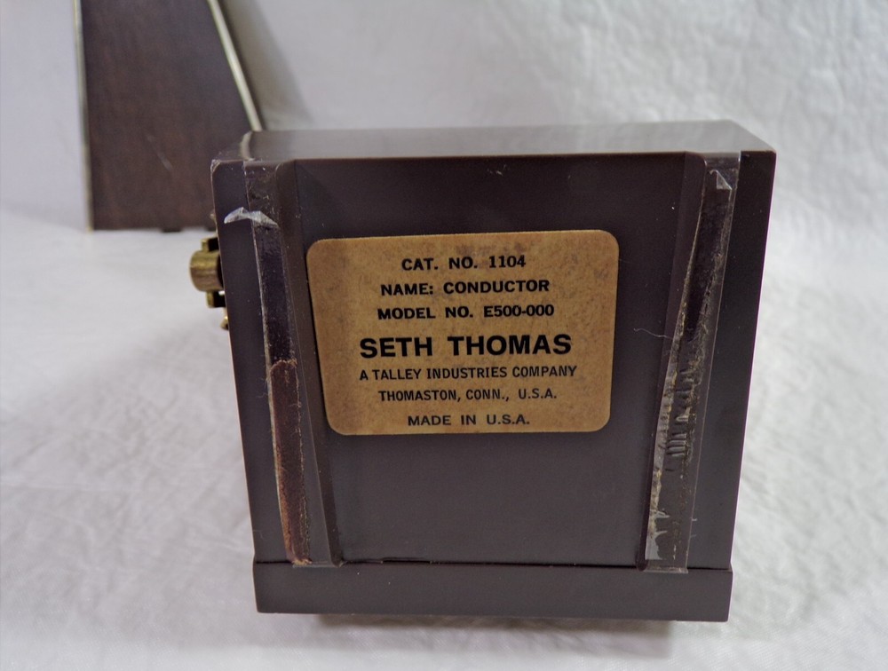 Vintage Seth Thomas Metronome Conductor E500-000, It Works!