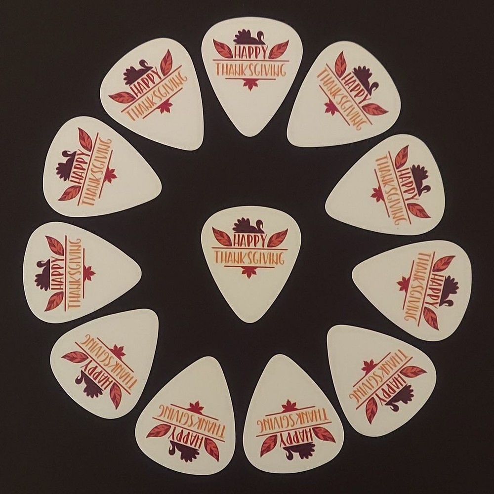 Happy Thanksgiving Guitar Picks (12 picks) - (Buy 2, save 50% on 2nd)