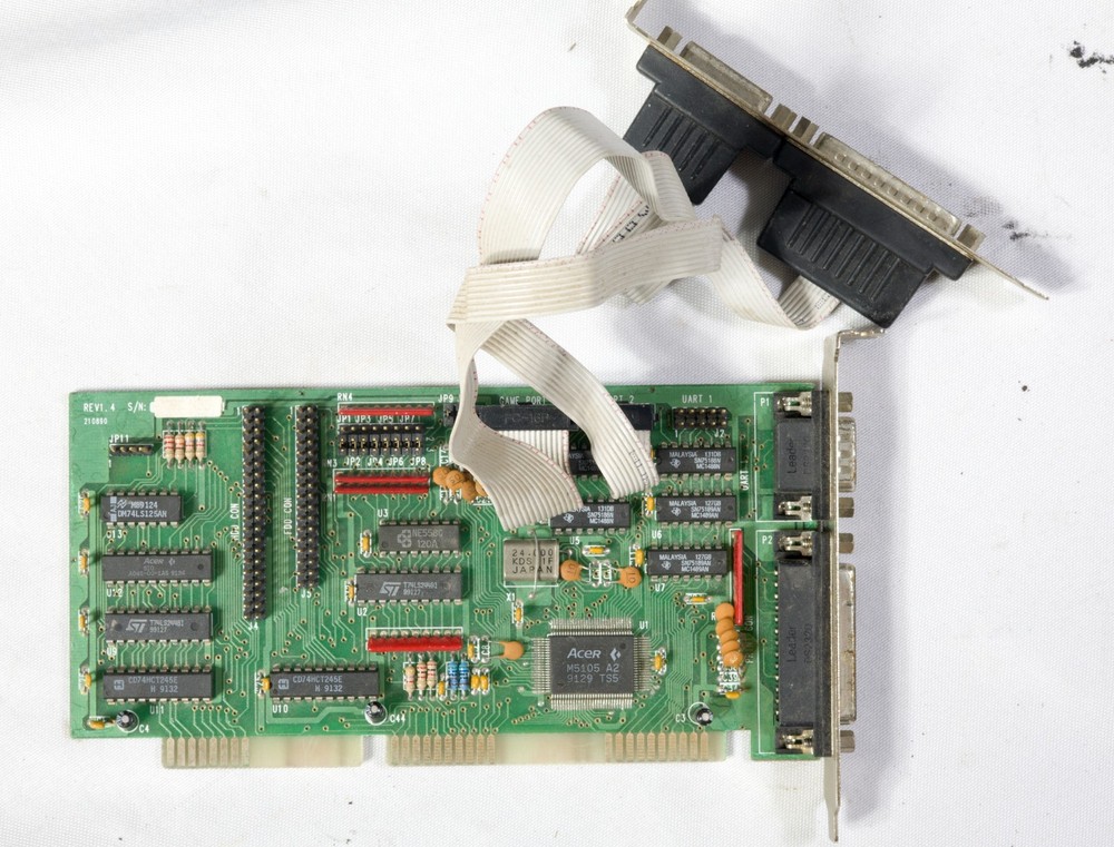 Vintage Generic IDE floppy game serial parallel adapter ISAC38