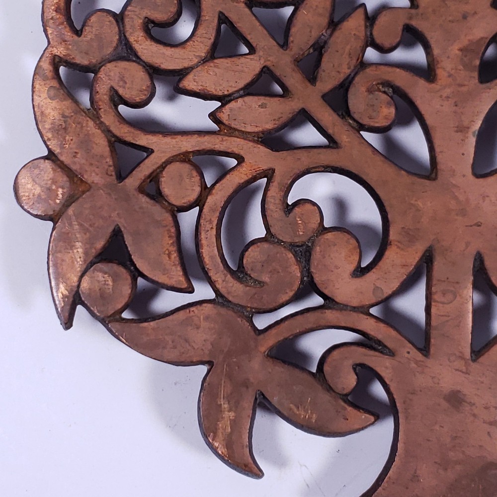 Solid COPPER PARTRIDGE IN A PEAR TREE Bird Farmhouse Kitchen Wall Art TRIVET
