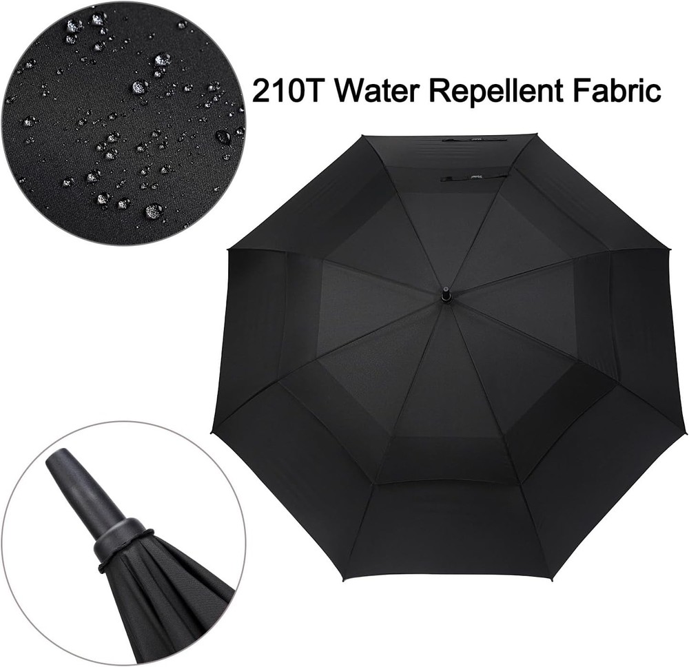 72 Inch Huge Large Oversize Golf Umbrella Automatic Open Double Canopy Windproof