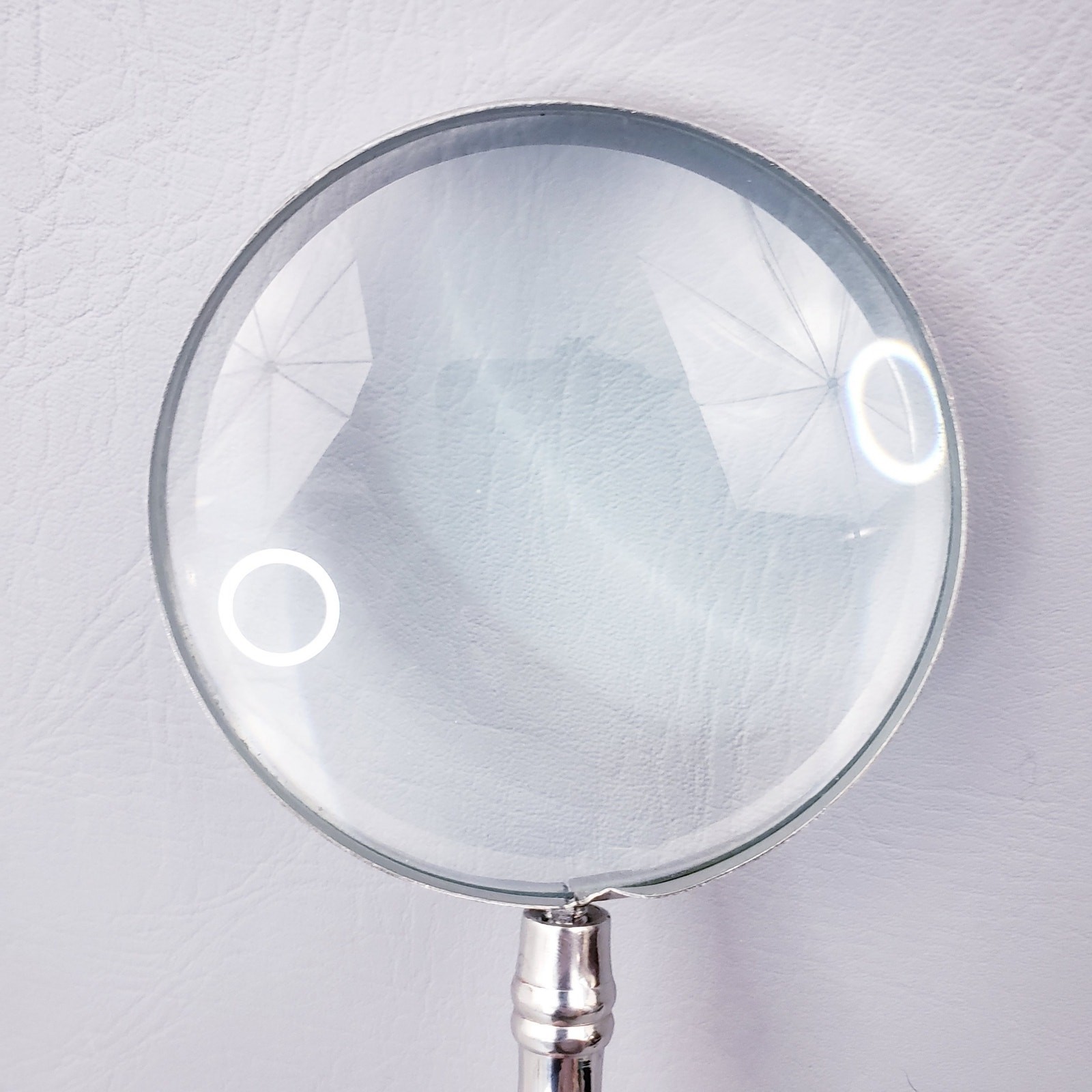 Vintage Large 12" Magnifying Glass Handheld Ornate Silverplated Handle