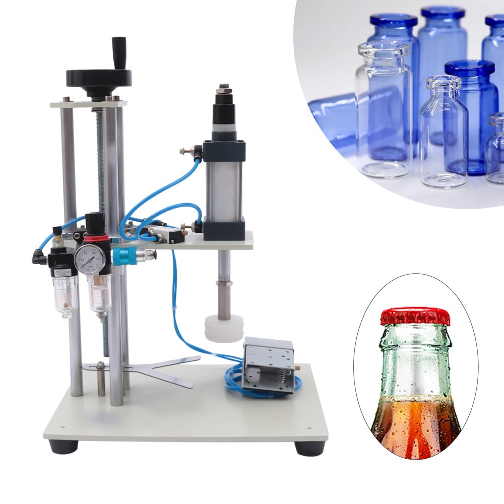 Perfume Bottle Capping Sealing Machine Pneumatic Crimper ​Lid Cap Machine 800W