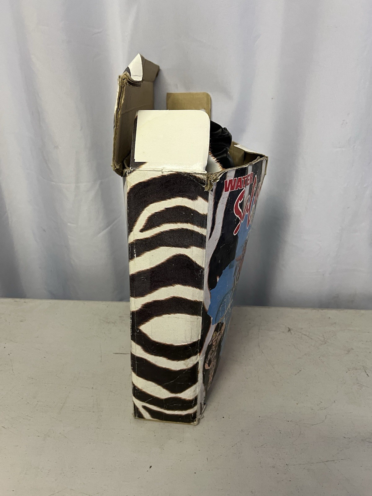 Water Safari Zebra Boat Inflatable Float 90" The Frenry Co Inc Rare VTG 1985