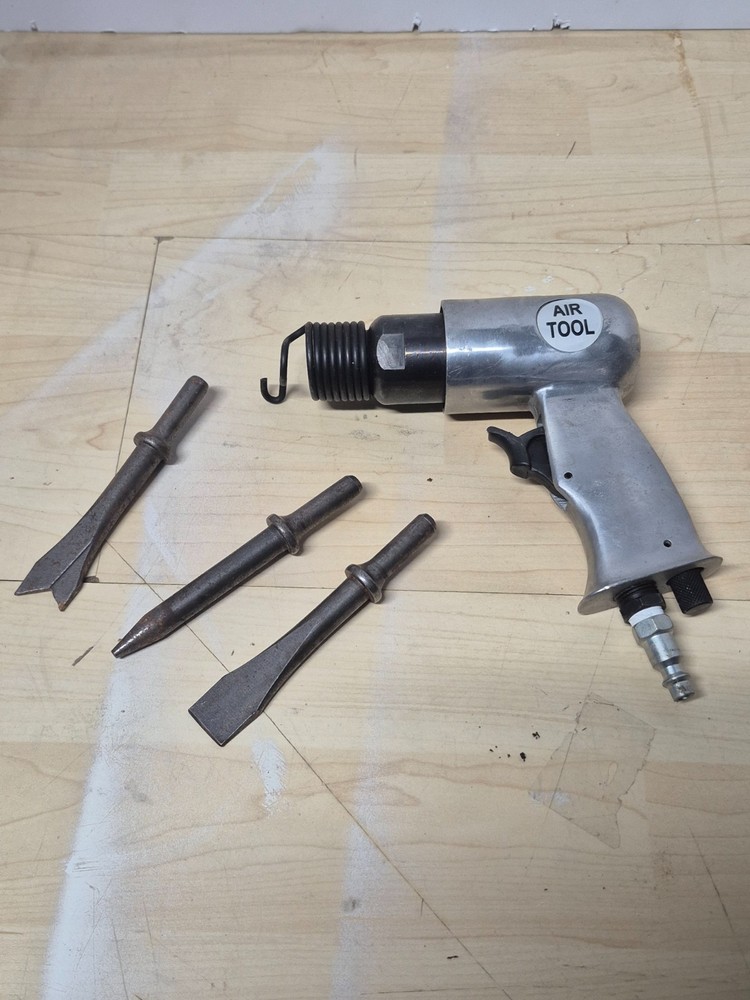 Air Tool Impact Chisel with 3 Bit attachments set