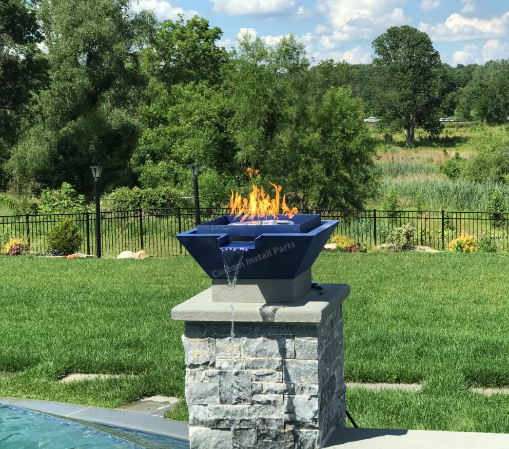 Fire Pit Water Bowl Firepit Fountain Outdoor Pool Deck Builder Series Propane