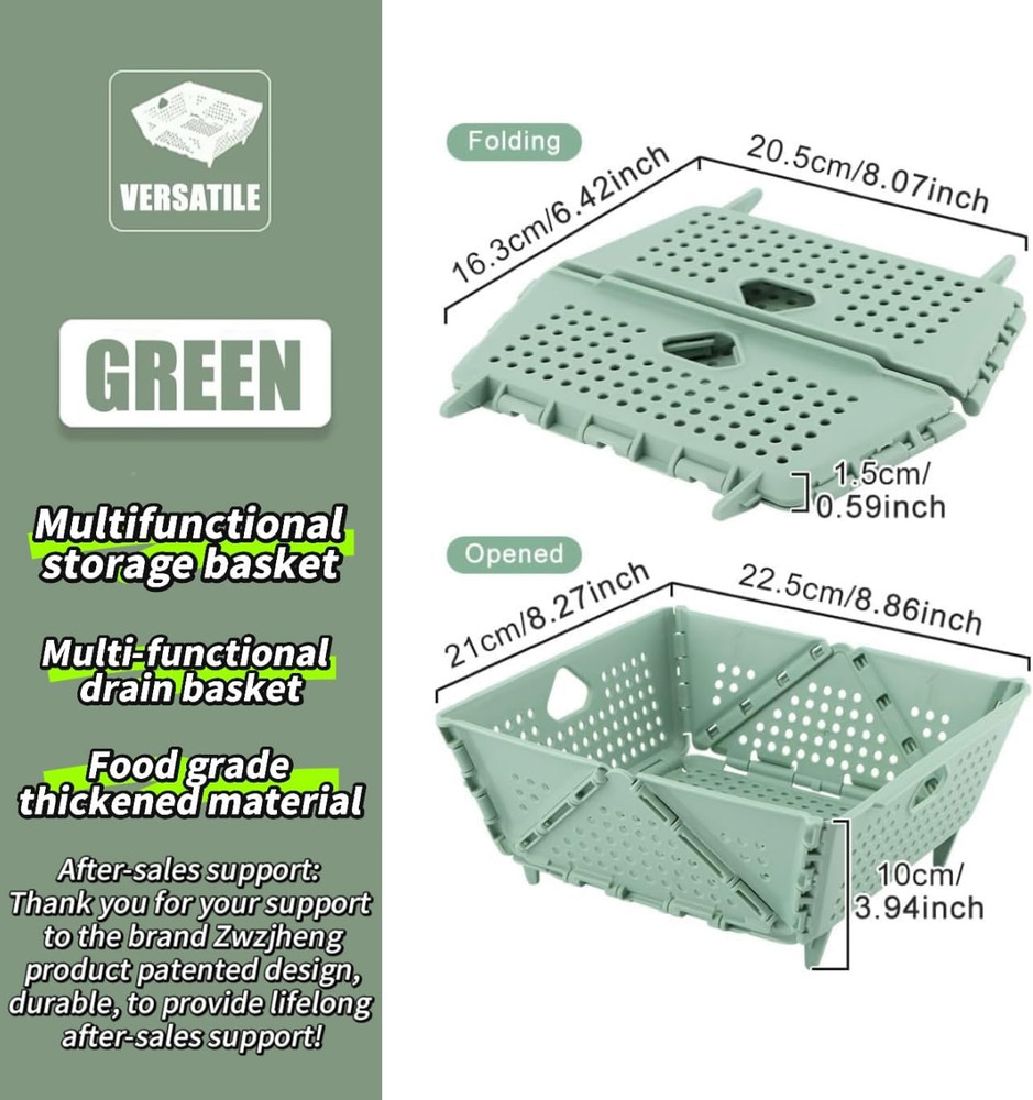 Thickened Collapsible Multifunctional Colander for Kitchen, Wash Foldable Storag