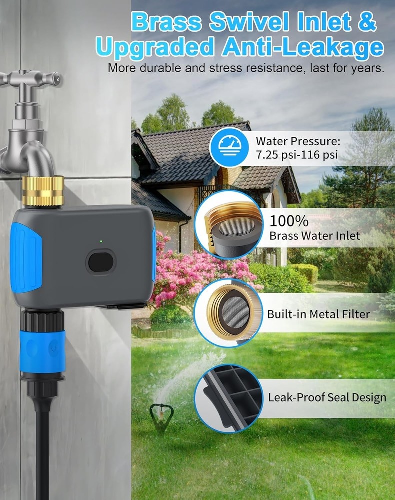 Smartale WiFi Smart Sprinkler Timer Controller works with Google Assist/Alexa