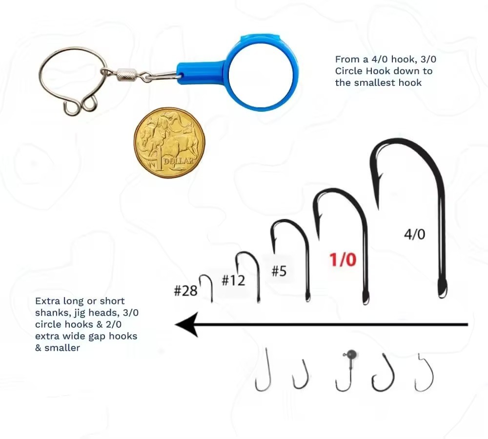 Quick Knot Tool For Fast Hook Tying & Smart Hook Cover (4 Pack)