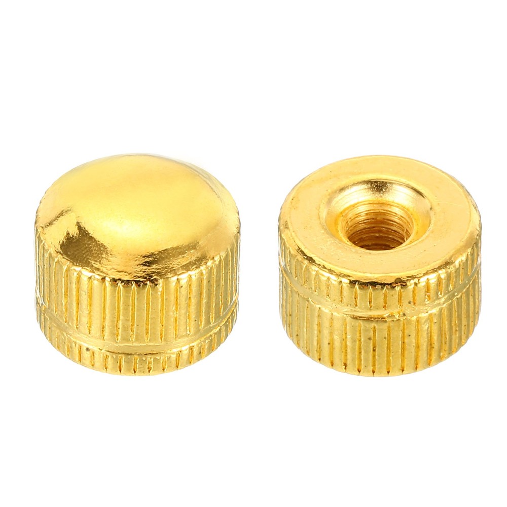 M5 nut cap, 15pcs female knurled thread gold