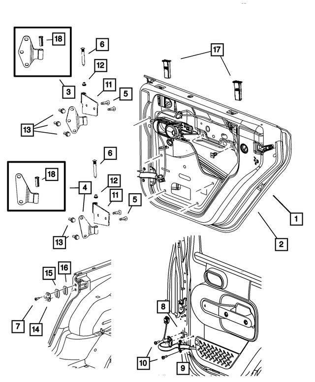 Genuine Mopar Door Hinge Pin 55395702AE