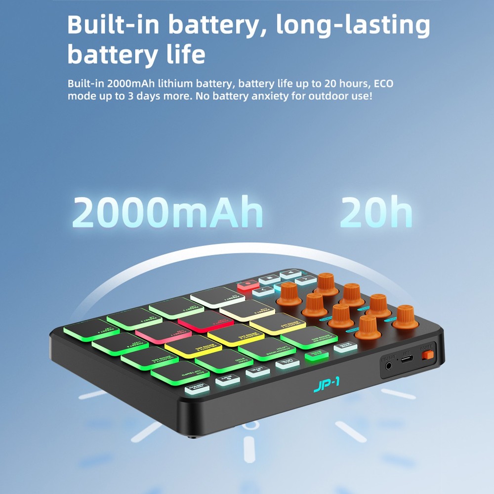 16 RGB Pads Wireless MIDI Controller For Beginners FDMK