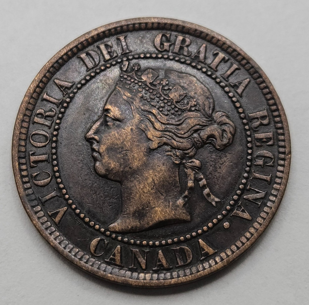 1887 Canada Large Cent Higher Grade KM#7  [075PIB]