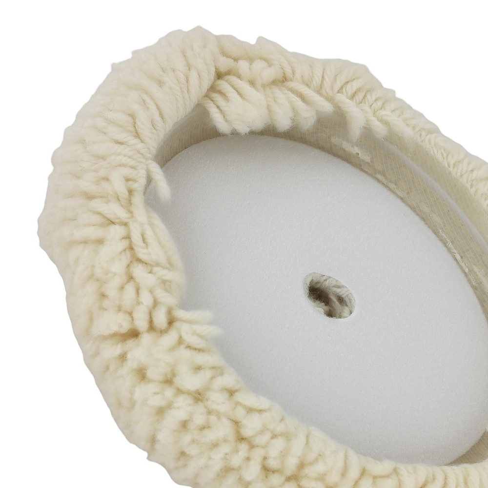 7 Inch Wool Hook Loop Pad Buffing Bonnet for Compound Polisher Application