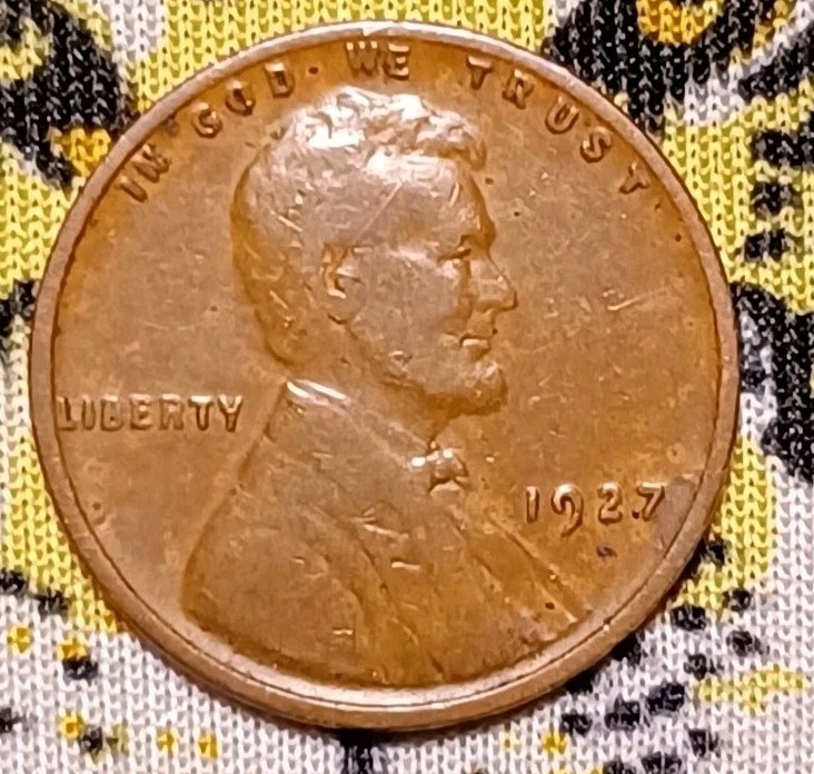 1927 1C, BN (Regular Strike) Lincoln Cent (Wheat Reverse)