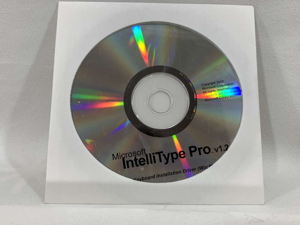 Microsoft Intellitype Pro v1.2 Keyboard Software CD for Windows ME