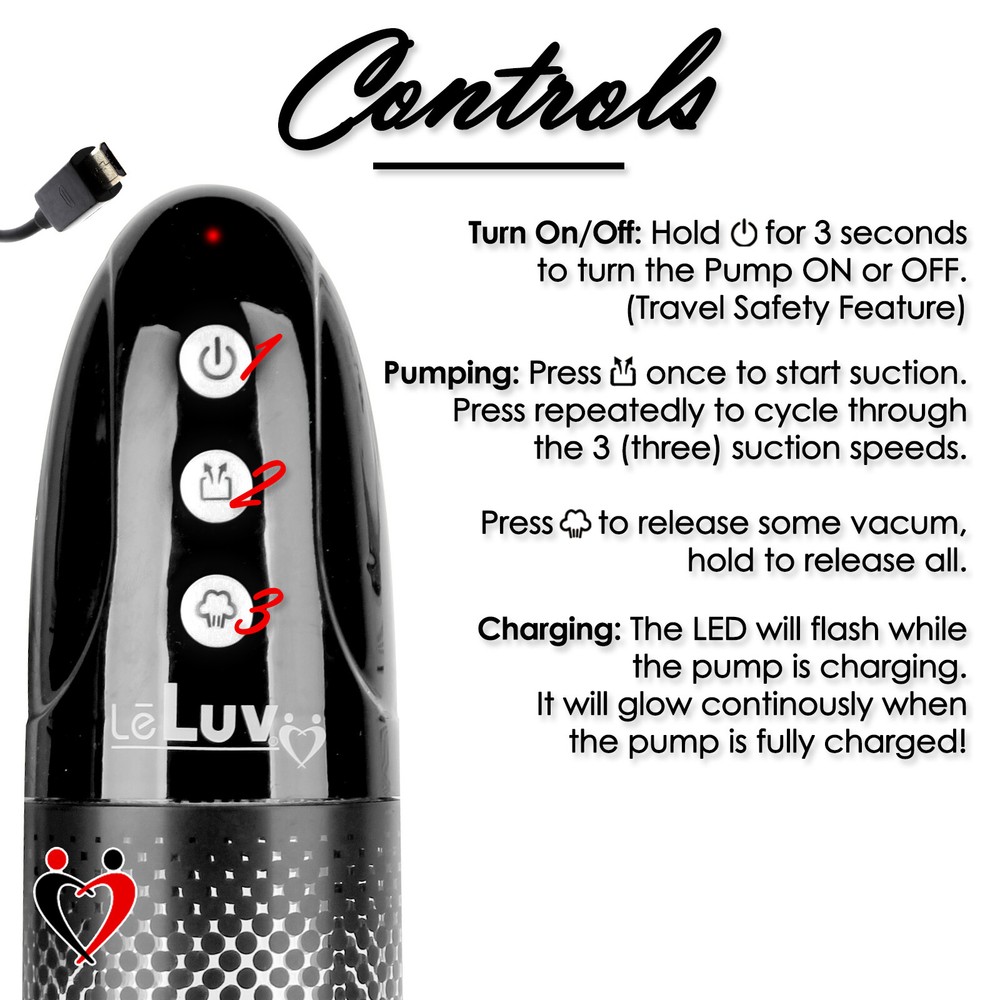 LeLuv iPump Replacement Wireless Head Unit with Adapter to 1/4" Vacuum Systems