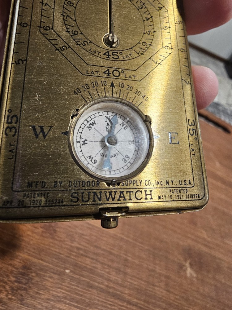 vintage brass compass (5)