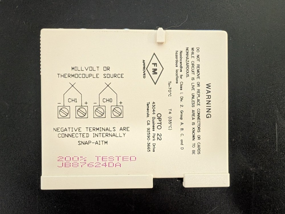 Opto 22 SNAP-AITM Thermocouple Analog Input Module