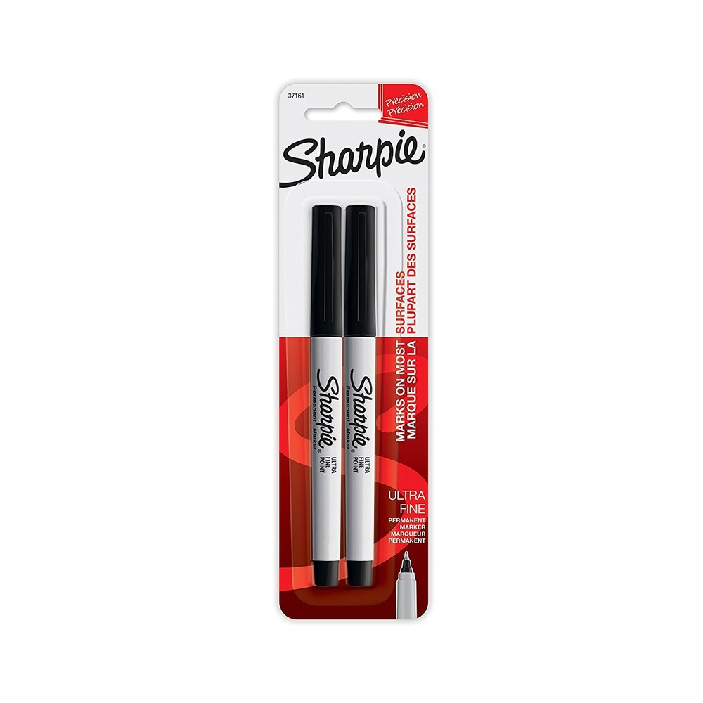NEW Sharpie Ultra Fine Point 2 Black Permanent Markers (4 Pack)