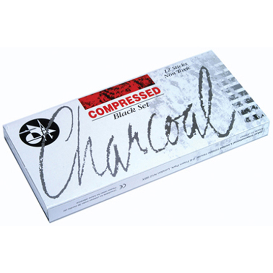 Jakar - 12 Compressed Charcoal Set - Black Set