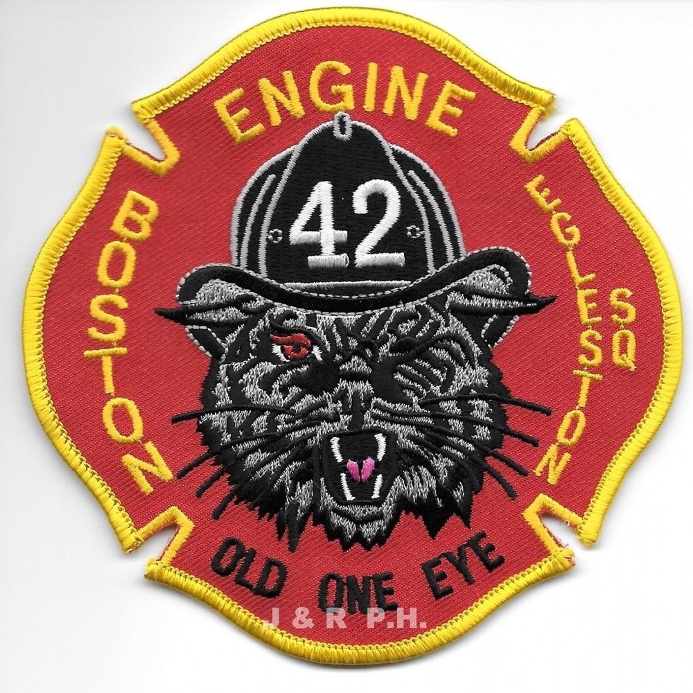 Boston  Engine - 42, MA  "Old One Eye" (4.5" x 4.5" size) fire patch