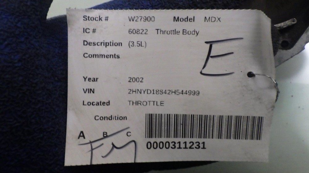 02 ACURA MDX Throttle Body