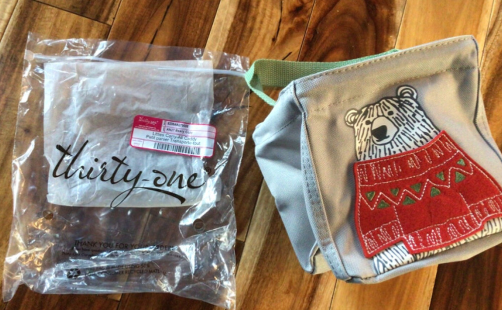 THIRTY ONE - Littles Carry All Caddy  - BEARY COZY  - NIP