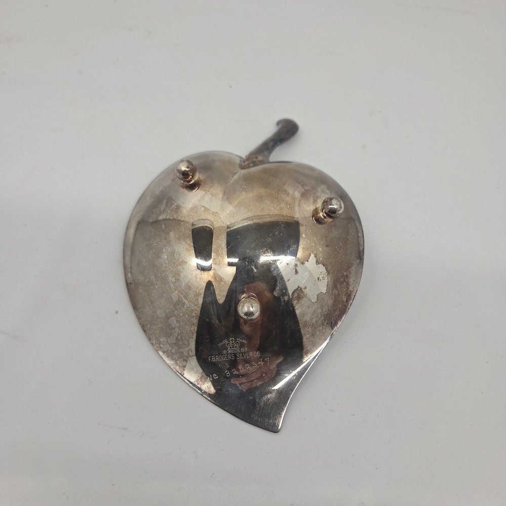 1883 F.B. Rogers Silver Co Leaf Trinket Candy Dish MCM Vintage