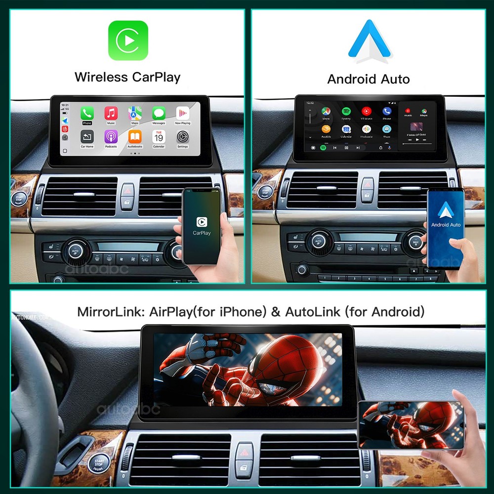 Wireless CarPlay Android Auto For BMW X5 E70 X6 E71 10.25-inch screen